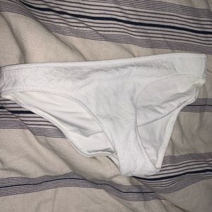 Aerie White Flower Bathing Suit Bottom